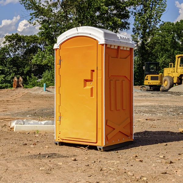 how often are the portable restrooms cleaned and serviced during a rental period in Lamartine PA